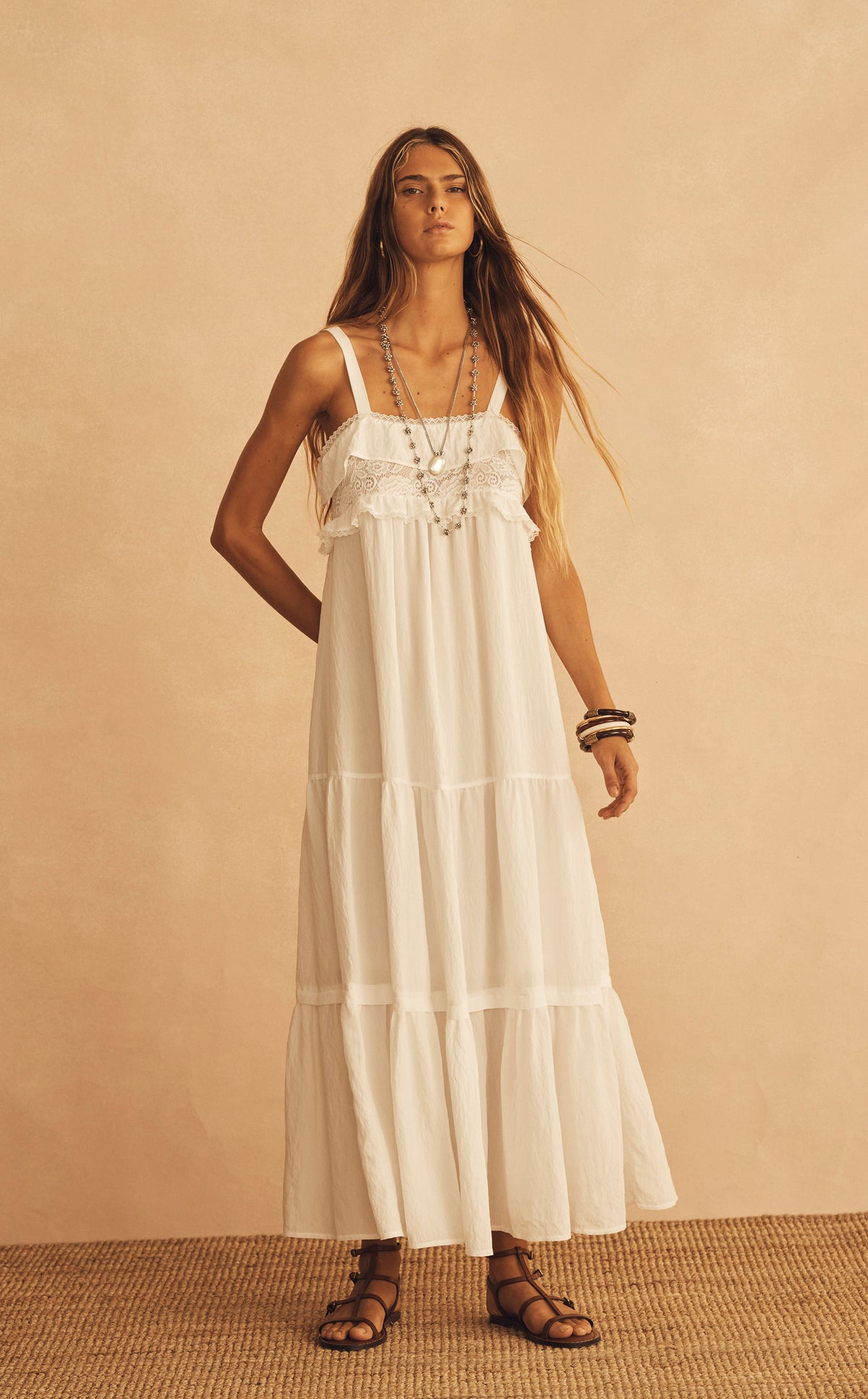 Detail of BIANCA Frill Lace Slip Dress