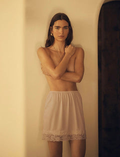 BISCOTTO Lace Trim Half Slip