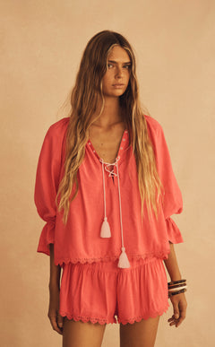 PRIMAROSA Blousson Tunic Top