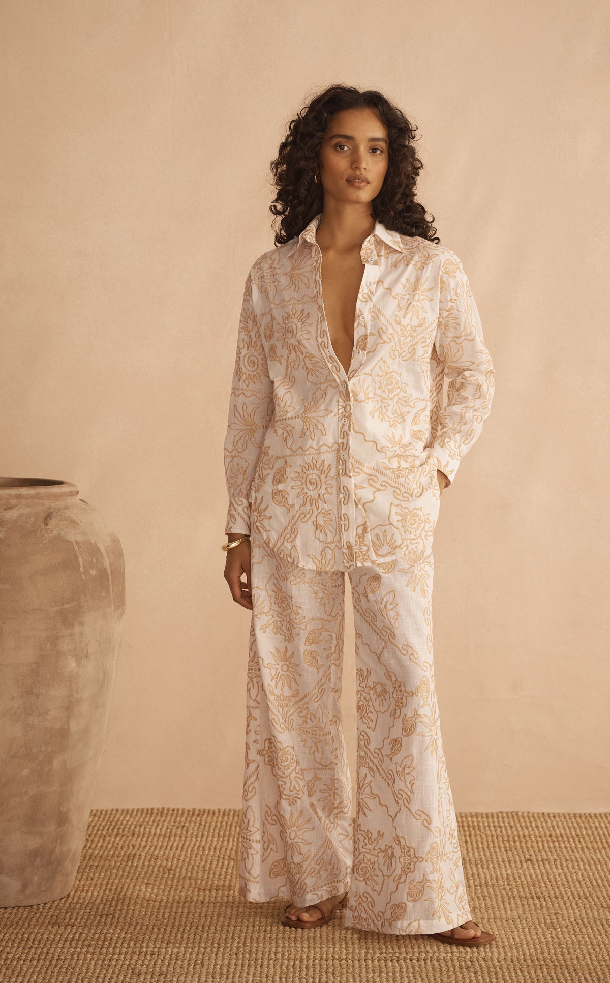 The look: INTARSIO Embroidered Long Sleeve Shirt