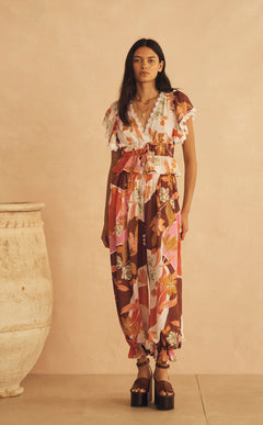 LUCCA Silk Blousson Pant