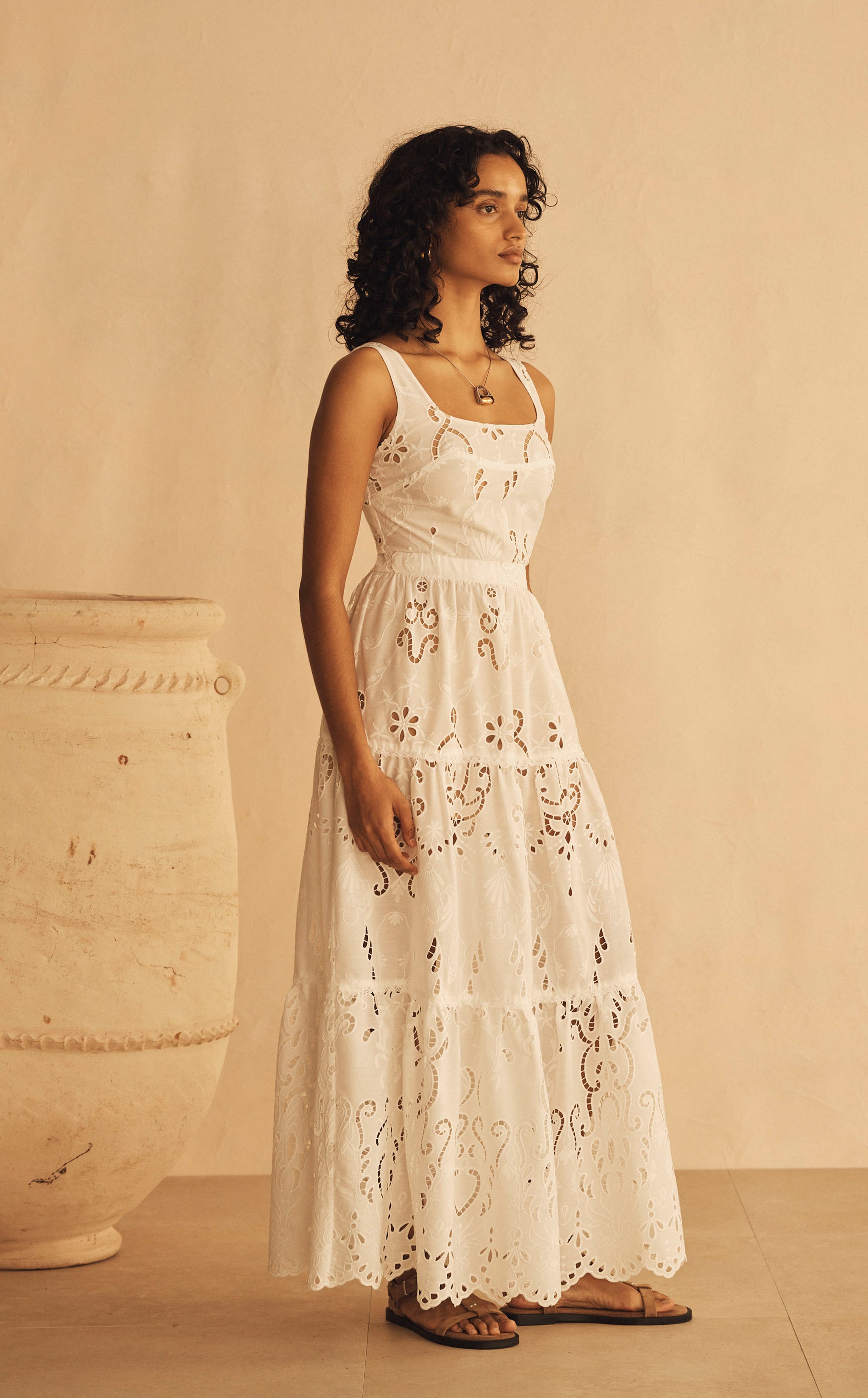 MERLETTI Lace Panelled Maxi Dress – AUR OCEÀ