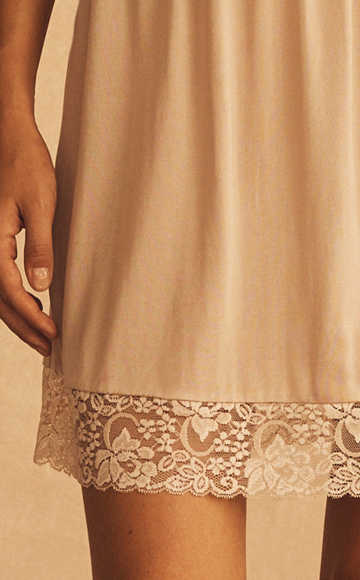 Detail of BISCOTTO Lace Trim Half Slip