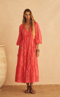 PRIMAROSA TRINA Drawstring Tiered Maxi