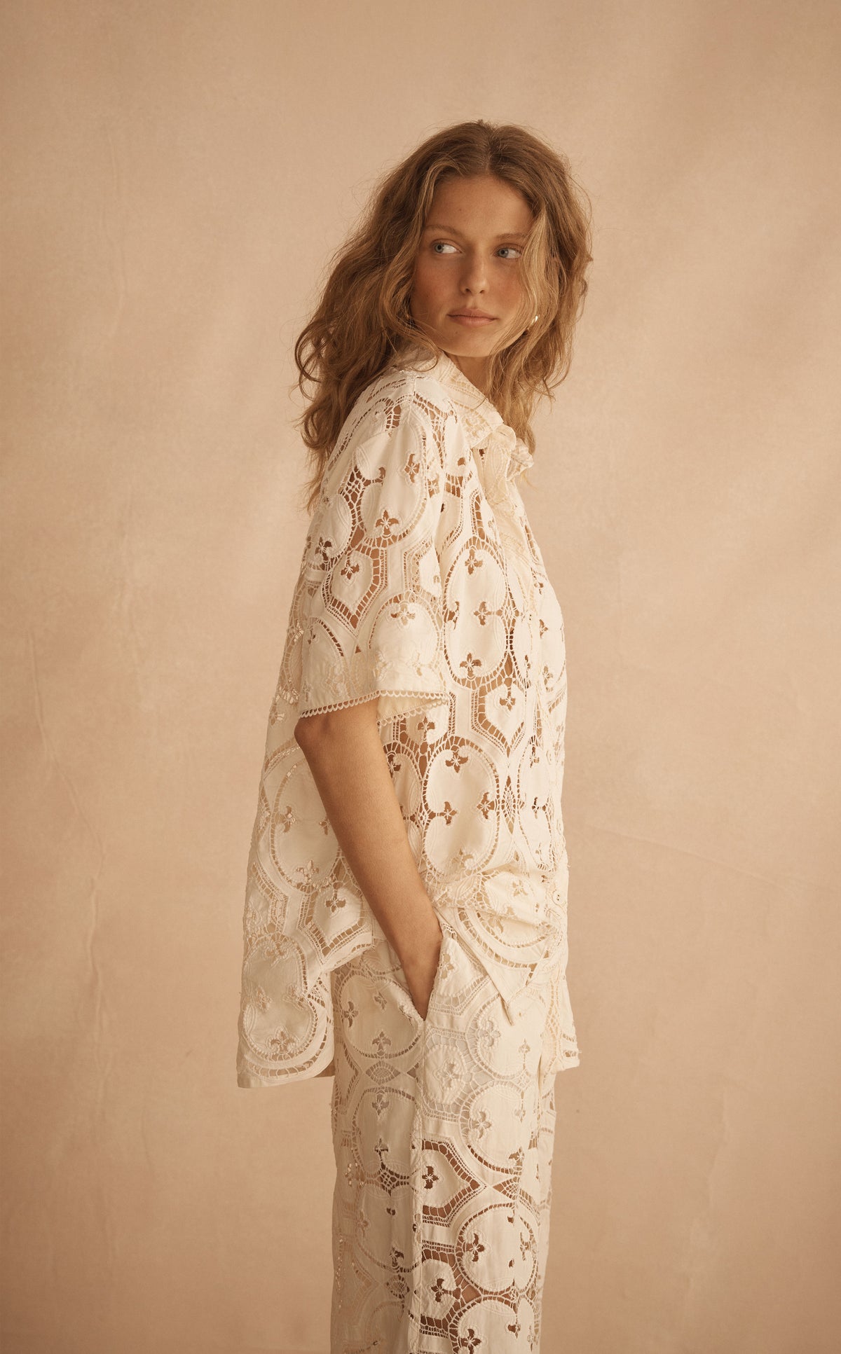 Detail of RELIQUIA Gathered Wide Leg Pant