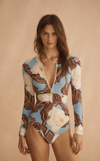 VALEN Panelled Long Sleeve One Piece